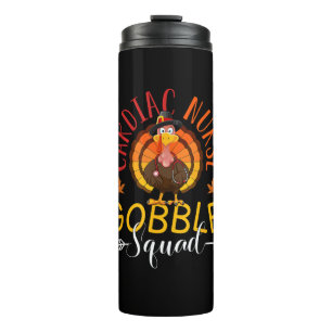 Cardiac Nurse Gobble Squad Nurse Erntedank Turk Thermosbecher