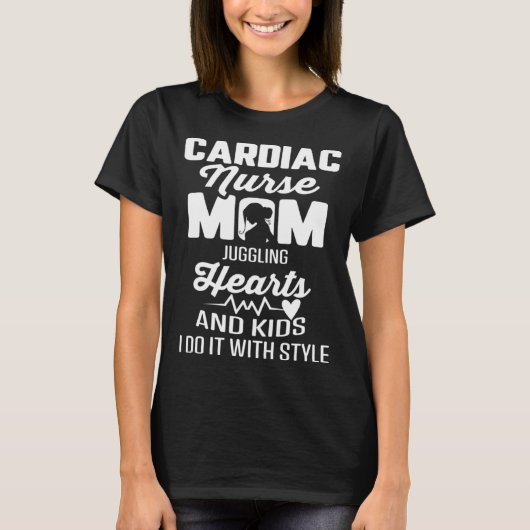 Cardiac Nurse Mom Cardiology Juggling Hearts and K T-Shirt (Vorderseite)