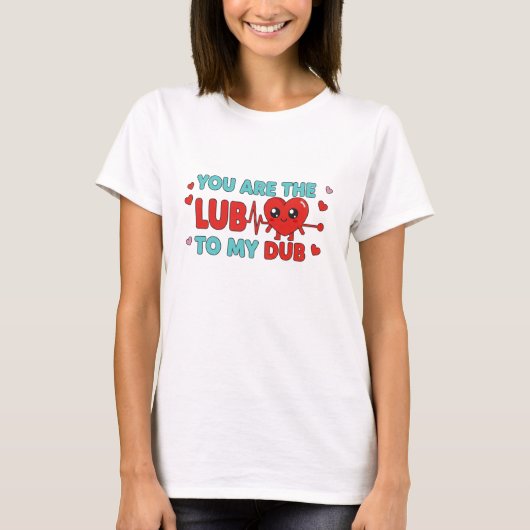 Cardiac Nurse Valentine Design T-Shirt (Vorderseite)