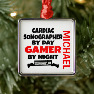 Cardiac Sonographen Lieben Spielen von Videospiele Ornament Aus Metall