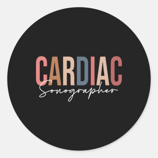 Cardiac Sonographer Radiology Tech X-Ray Tech Mamm Runder Aufkleber (Vorderseite)