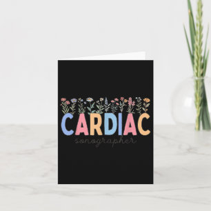Cardiac Sonographer Wildblume Kardiovaskuläres Son Karte