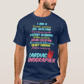 Cardiac-Sonographin Echo Tech-Anwendung RDCS T-Shirt (Vorderseite)