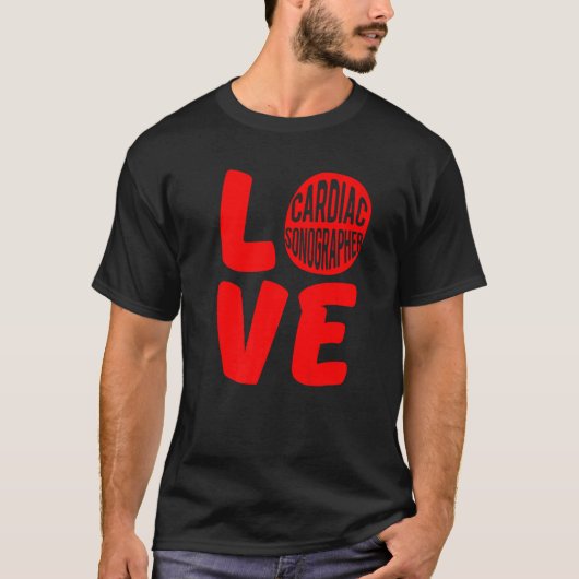 Cardiac Sonographin Echo Tech Liebe RDCS T-Shirt (Vorderseite)
