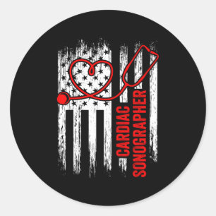 Cardiac Sonographin Echo Tech Rdcs Runder Aufkleber