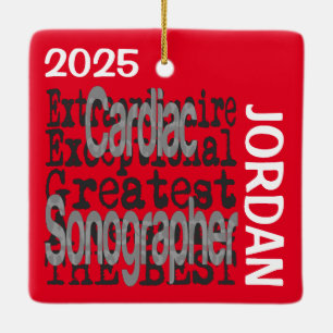 Cardiac Sonographin Extraordinaire CUSTOM Keramikornament