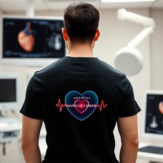 Cardiac Sonographin | Herzschlag | Herz mit EKG T-Shirt