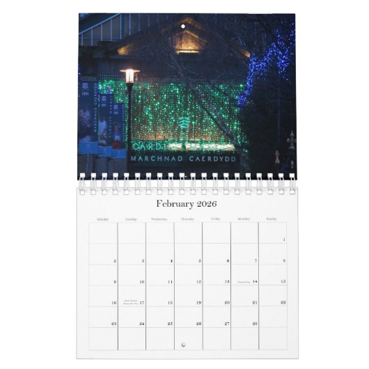Cardiff 2026 CALENDAR Kalender (Feb 2026)