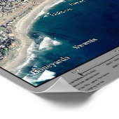 Cardiff am Meer, kalifornisches Satellitenposter Poster (Ecke)