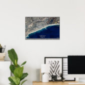 Cardiff am Meer, kalifornisches Satellitenposter Poster (Heimbüro)