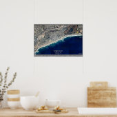 Cardiff am Meer, kalifornisches Satellitenposter Poster (Küche)