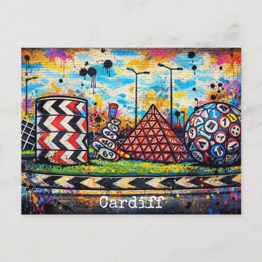 Cardiff-Ansichtskarte Postkarte (Vorderseite)