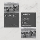 Cardiff Bay B&W - 70pc Gray Visitenkarte (Vorne/Hinten)