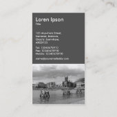 Cardiff Bay B&W - 70pc Gray Visitenkarte (Rückseite)