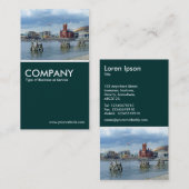 Cardiff Bay - Dunkelgrün Visitenkarte (Vorne/Hinten)