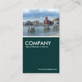 Cardiff Bay - Dunkelgrün Visitenkarte