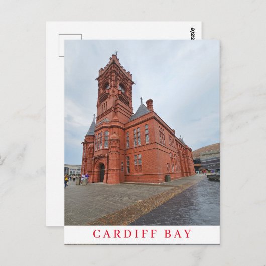 Cardiff Bay Pierhead Gebäude View Postcard Postkarte (Vorne/Hinten)