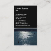 Cardiff Bay - Schwarz Visitenkarte (Rückseite)