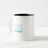 Cardiff by Sea Design - San Diego Encinitas Zweifarbige Tasse (Vorderseite Links)