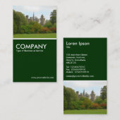 Cardiff Castle - Dunkelgrün Visitenkarte (Vorne/Hinten)