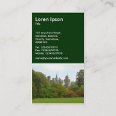 Cardiff Castle - Dunkelgrün Visitenkarte (Rückseite)