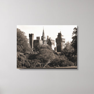 Cardiff Castle II - Sepia Leinwanddruck