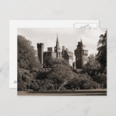 Cardiff Castle II - Sepia Postkarte (Vorne/Hinten)