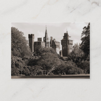Cardiff Castle II - Sepia Visitenkarte