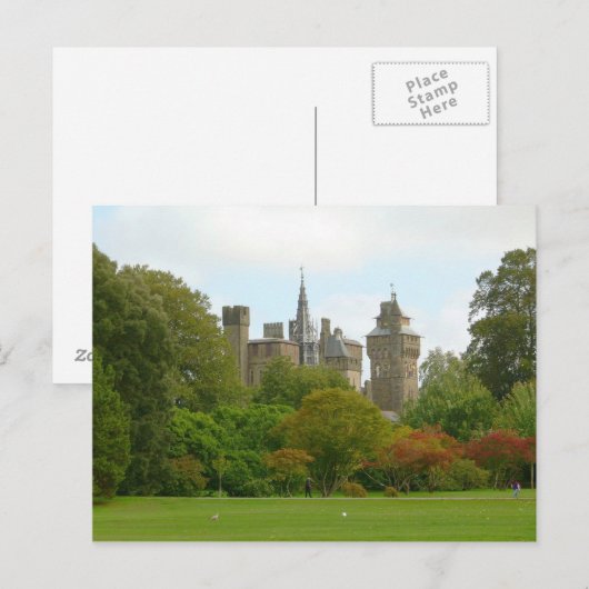 Cardiff Castle Postkarte (Vorne/Hinten)