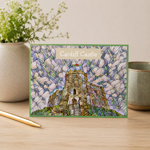 Cardiff Castle, Wales, UK Mosaic Effect Postcard Postkarte