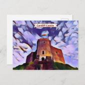 Cardiff Castle, Wales, UK Postcard Postkarte (Vorne/Hinten)