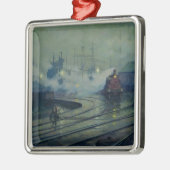 Cardiff-Docks, 1896 Silbernes Ornament (Links)