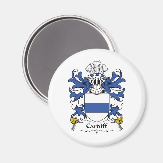 Cardiff Familienwappen Magnet (Vorderseite/Rückseite)