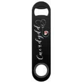 Cardiff Flag in a Heart, Wales, Caerdydd Speed Flaschenöffner (Rückseite)