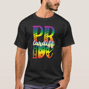Cardiff-Gay Pride in Blockbuchstaben T-Shirt