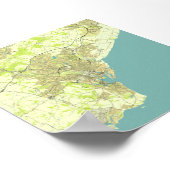 Cardiff-Karte Poster (Ecke)