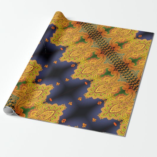 Cardiff Paisley Sangria Geschenkpapier (Ungerollt)