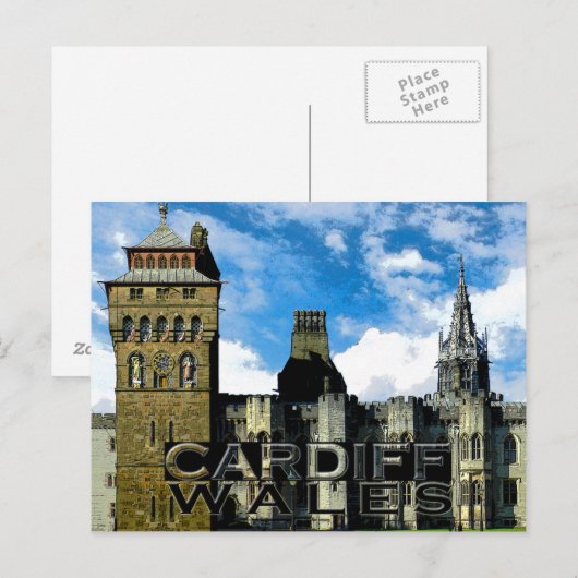 Cardiff Postkarte (Vorne/Hinten)