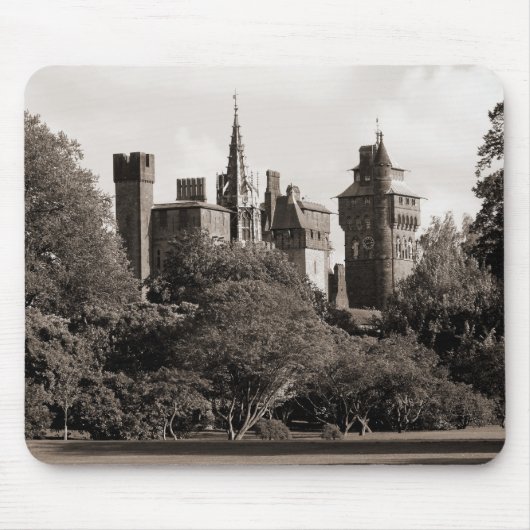 Cardiff-Schloss II - Sepia Mousepad (Vorne)