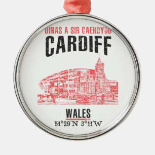 Cardiff Silbernes Ornament