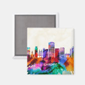 Cardiff Skyline Magnet (Vorderseite/Rückseite)