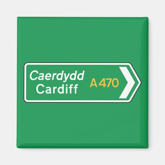 Cardiff, UK Road Sign Magnet (Vorne)