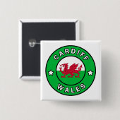 Cardiff Wales Button (Vorne & Hinten)