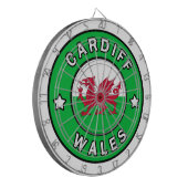 Cardiff Wales Dartscheibe (Vorderseite Links)