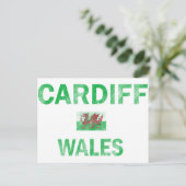 Cardiff Wales Designs Postkarte (Stehend Vorderseite)