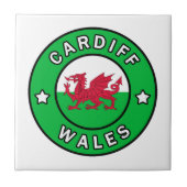 Cardiff Wales Fliese (Vorderseite)