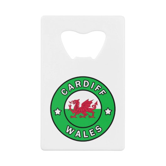 Cardiff Wales Geldbeutel Flaschenöffner (Vorderseite)