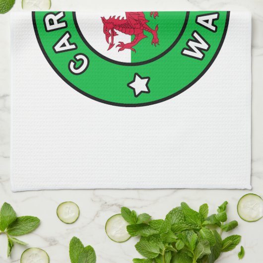 Cardiff Wales Geschirrtuch (Gefaltet)