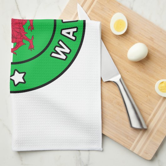 Cardiff Wales Geschirrtuch (Viertel Falte)