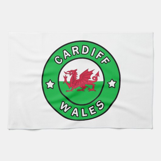 Cardiff Wales Geschirrtuch (Horizontal)
